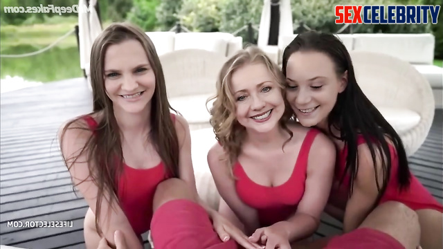 Young babe Greta Thunberg hot scenes with girls in red bikini