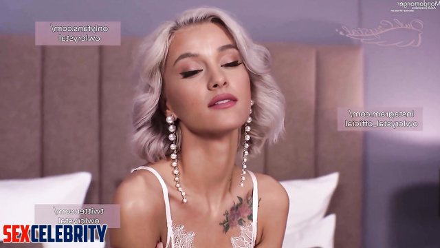 Ariana Grande in white transparent lingerie seduced a man for sex [PREMIUM]