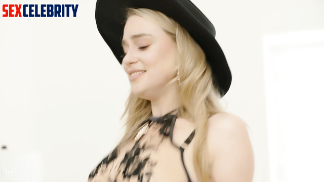 Emilia Clarke hot sex scenes in cowboy hat and sexy underwear [PREMIUM]