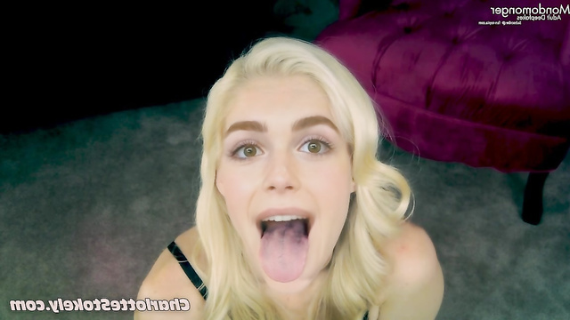 Hot blonde Kiernan Shipka asking for a lot of cum on her face [PREMIUM]