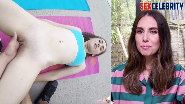 Hot deepfake video, Alison Brie made blowjob during workout [PREMIUM]