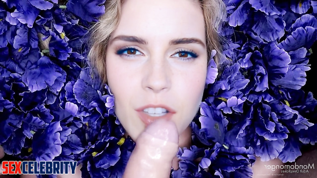 Fake Emma Watson in porn video (blowjob inside flowers) [PREMIUM]