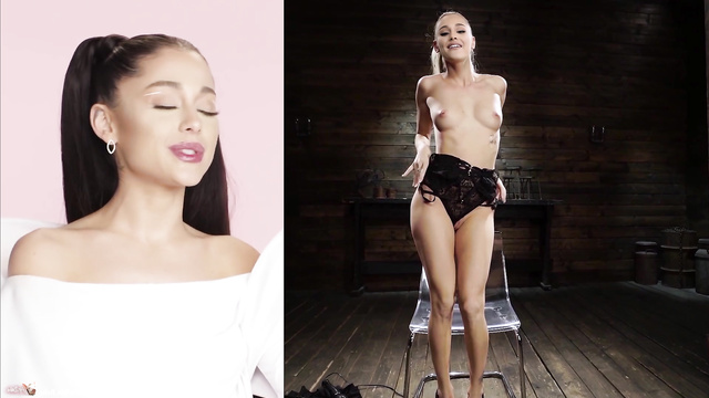 Ariana Grande solo scenes (she plays with fuck machine) [PREMIUM]