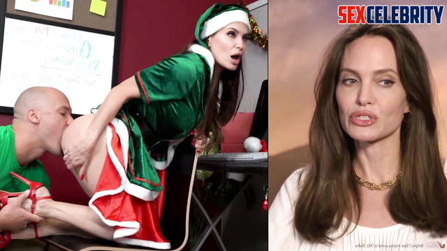 Christmas sex party - the gift was a big dick - Angelina Jolie [PREMIUM]