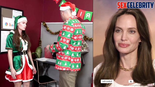 Big tits christmas elf fucked hard - ai Angelina Jolie [PREMIUM]