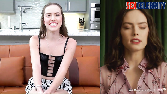 Petite brunette Daisy Ridley swallows huge cock whole - face swap [PREMIUM]