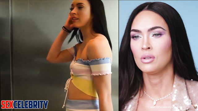 Hot hollywood babe Megan Fox masturbates by sex toy, fake [PREMIUM]