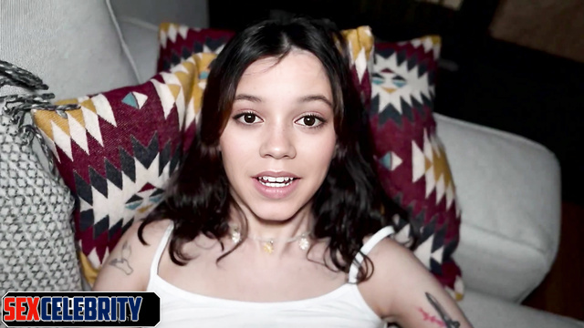 Hot tattoo girl Jenna Ortega fake sex in the dirty hotel [PREMIUM]