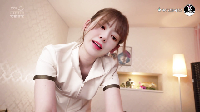 Sakura (사쿠라 아이즈원 르세라핌) massage smoothly turned into fucking - real fake