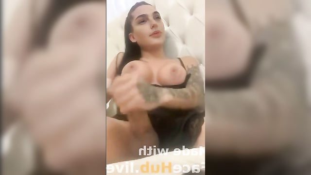 Horny Gal Gadot squirting hot cum after jerking off