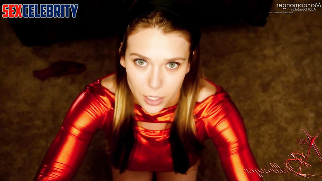 Elizabeth Olsen - cum covered face is what she wants / fake porn [PREMIUM]