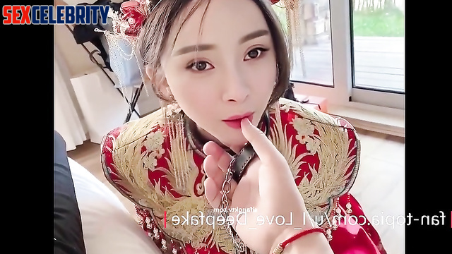 Yang Mi 杨幂 does awesome blowjob in Chinese costume deepfake 智能換臉