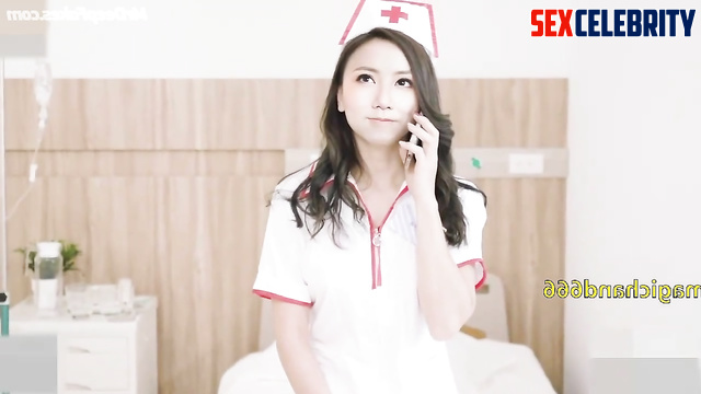 Sexy nurse G.E.M. (邓紫棋) takes care of a patient 假名人色情片