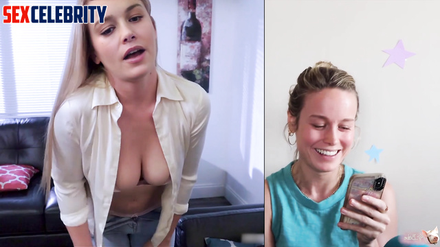 Fake blonde Brie Larson fucked with boy her friend [PREMIUM]