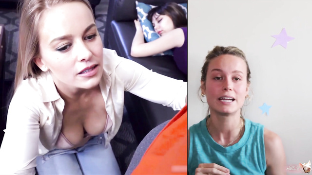 Fake blonde Brie Larson fucked with boy her friend [PREMIUM]