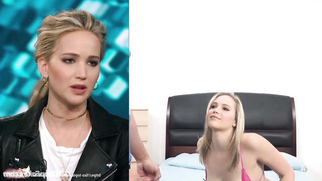 Jennifer Lawrence looks like professional at porn casting - ai