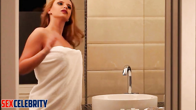 Stunning beauty Malillany Marin goes to take a shower - real fake