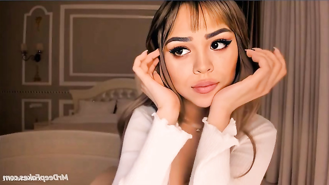 Danna Paola with gorgeous makeup - deepfake webcam show