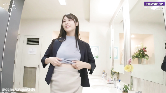 Office bitch Sana TWICE (사나 딥페이크) fucks on the workplace - ai