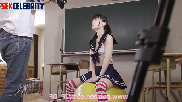 Depraved schoolgirl Asuka Saito rides a Japanese dick (齋藤 飛鳥 本物の偽物)