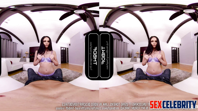 Stunning brunette Nina Dobrev pleasing her man (VR fakes)