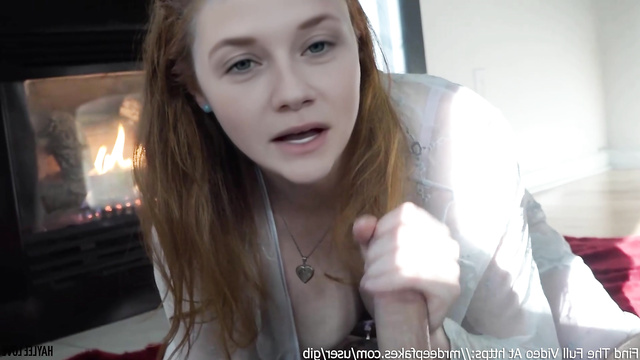 Redhead slut sucks your juicy dick, pov sex scenes with Bonnie Wright