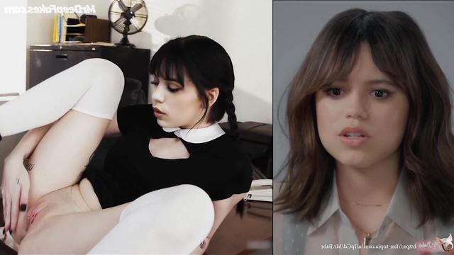 Goth bitch Jenna Ortega fucked rough by her boss / fakeapp