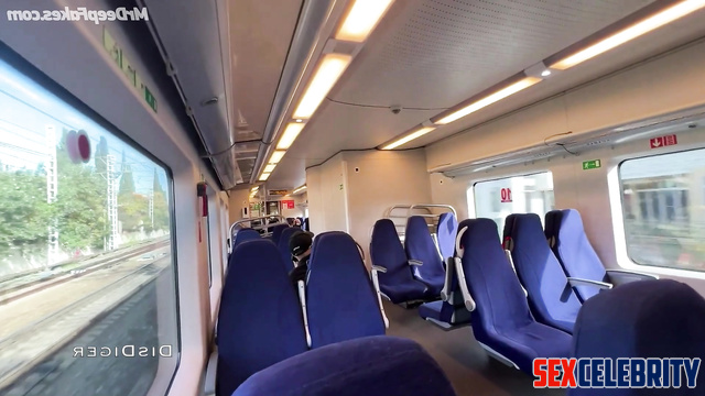 Sexy stranger Natalie Portman making blowjob in a train (to stranger) ai