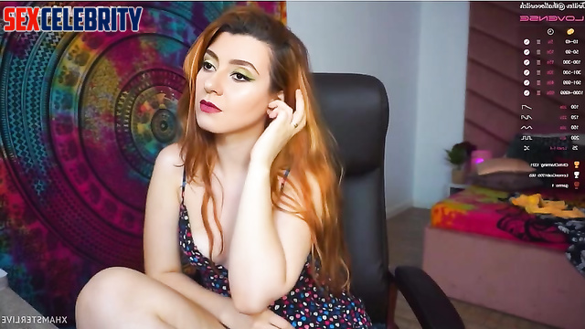 Webcam babe wants your cock to get hard, Andrea Menes solo face swap