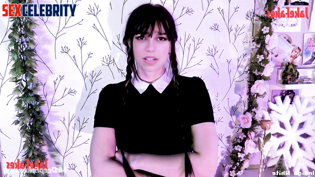 Jerk off instruction - fake Jenna Ortega as Wednesday Addams