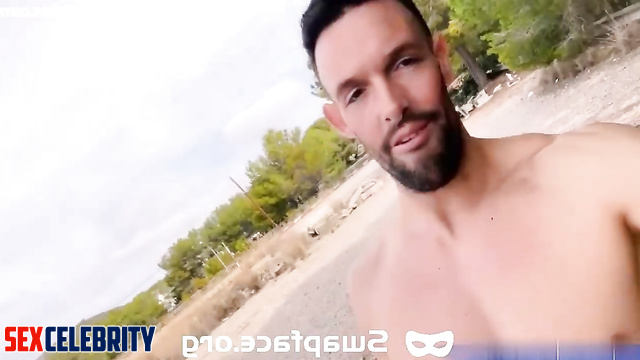 [A.I.] Chris Konopka walks naked along the beach to masturbate