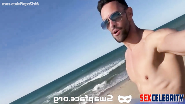 [A.I.] Chris Konopka walks naked along the beach to masturbate