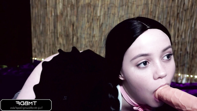 Sneaky fuck with Wednesday Addams - fake Jenna Ortega