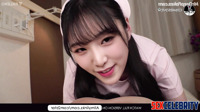 Babe in nurse uniform making nice blowjob (Yena IZ*ONE fakeapp) 예나 가짜 포르노