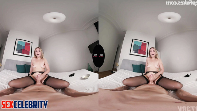 Slutty blonde Freya Allan in vr sex scene