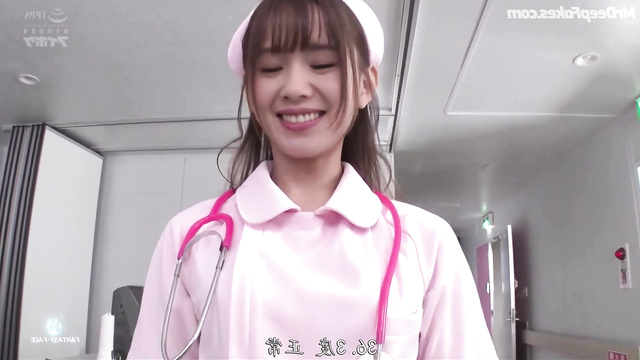 Cute nurse in pink uniform having sex in hospital, 刘诗诗 假色情片 Liu Shishi ai