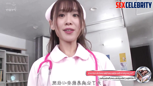 Cute nurse in pink uniform having sex in hospital, 刘诗诗 假色情片 Liu Shishi ai