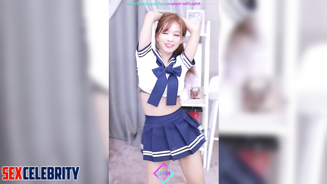 Fake korean schoolgirl Sana dancing hot dance - 사나 트와이스