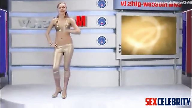 Adult Yekaterina Grinchevskaya undresses during live broadcast