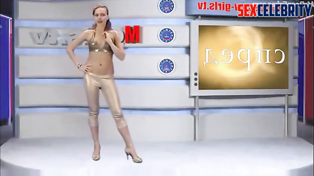 Adult Yekaterina Grinchevskaya undresses during live broadcast