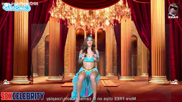 Princess Jasmine (Naomi Scott) demonstrates playing with sex toys