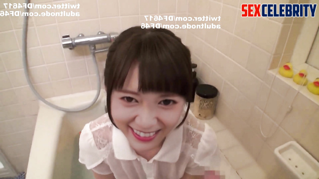 [乃木坂46 白石 麻衣 ポルノ] J-pop idol Mai Shiraishi give me a bathroom blowjob [PREMIUM]