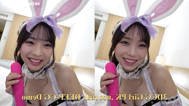 Housemaids happy to use new vibrator - fake Karina, Hanni (카리나 에스파)