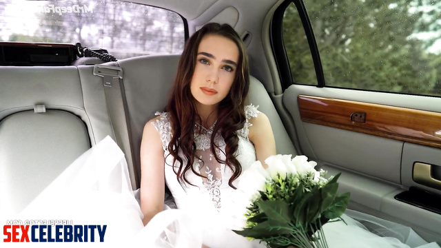 Slutty ai bride Jennifer Connelly cheats on her in a limousine