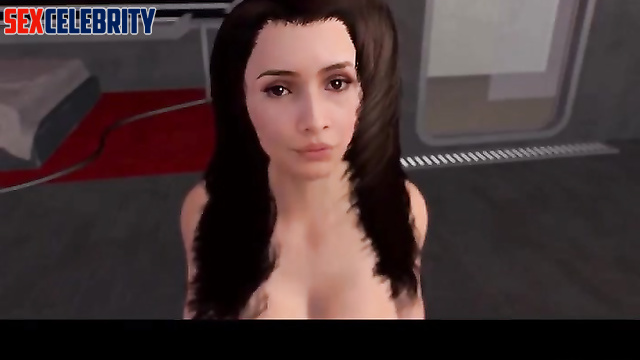 Naked Massiel Carrillo for the first time as a 3D cartoon model