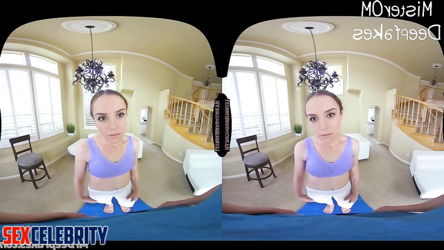 Emma Watson shows her shaved pussy close up in VR porn