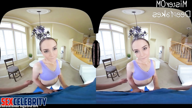 Emma Watson shows her shaved pussy close up in VR porn