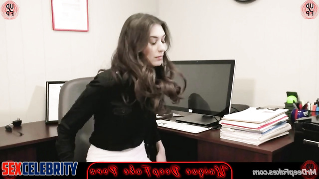 Boss fucked his secretary completely - Anne Hathaway deepfake