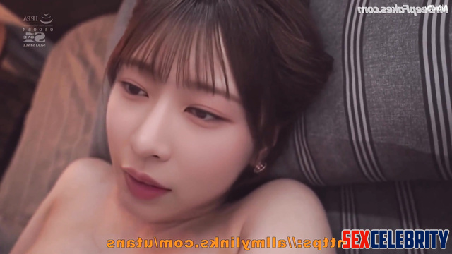 김민주 아이즈원 busty brunette loves your dick so much / Minju face swap