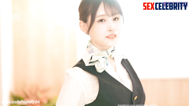 Stewardess served a client after the flight / fake Mina (미나 트와이스)